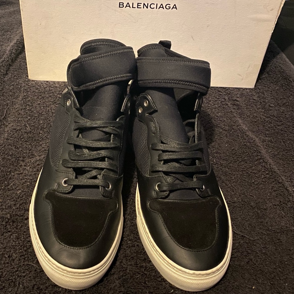 Balenciaga Neoprene Strap Black High Sneakers